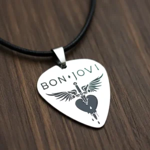 Медальон перце Bon Jovi от медицинска стомана лице