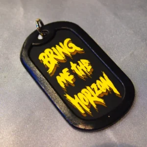Двулицев рок медальон плочка Bring Me The Horizon с жълто лого
