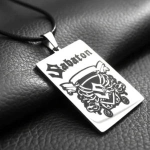 Мъжки стоманен медальон плочка на Sabaton 316L