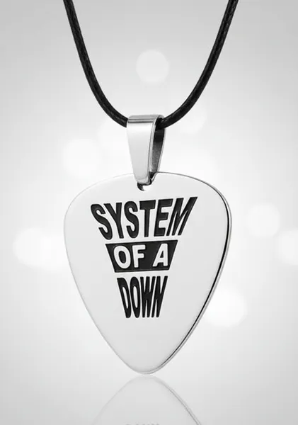 Медальон System of a Down от медицинска стомана 316L тип перце