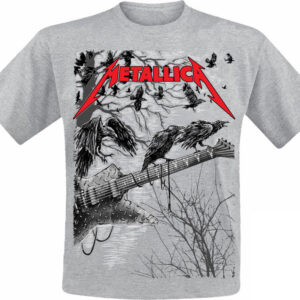 Рок тениска Metallica James Hetfield и гарвани сива