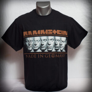 Черна рок тениска Rammstein - Made in Germany с лицата на шестимата членове на групата