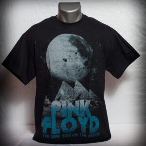 Черна рок тениска Pink Floyd - The Dark Side of the Moon с луна и пирамиди