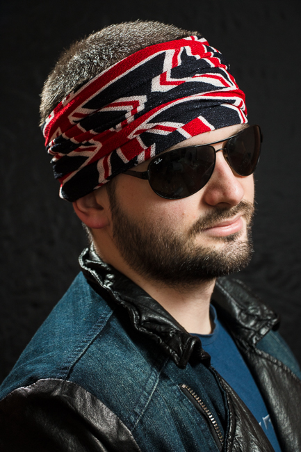 Черна зимна шапка-шал тип комин с британското знаме Union Jack - Image 7