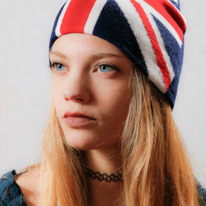 Плетена зимна шапка с британското знаме Union Jack - Hover Image