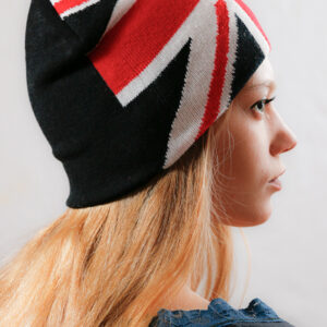 Плетена рок шапка с британския флаг Union Jack - Hover Image
