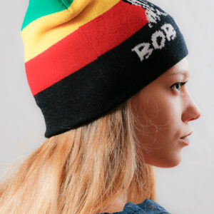 Плетена зимна шапка Bob Marley в реге цветове - Hover Image