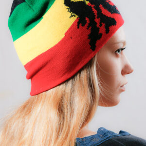 Плетена раста шапка Bob Marley Portrait - Hover Image