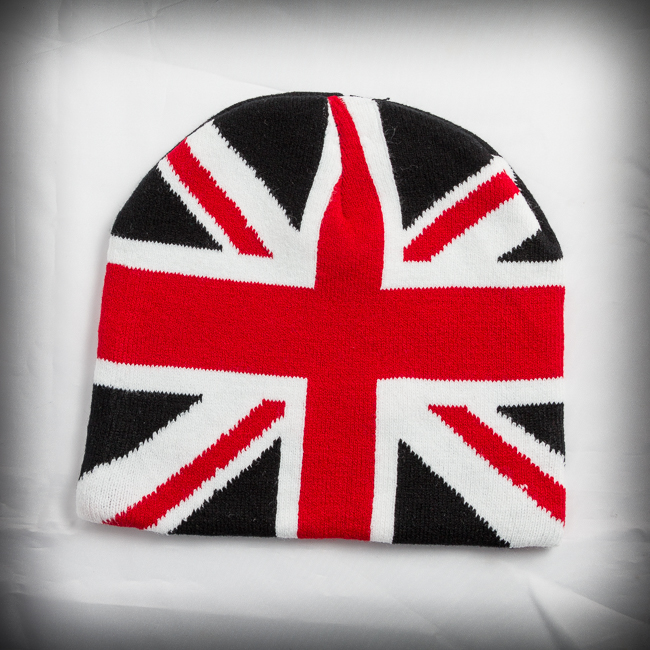 Плетена рок шапка с британския флаг Union Jack - Image 3