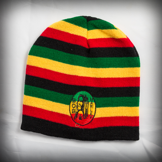 Плетена раста шапка Bob Marley с цветни ивици - Image 3