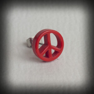 Дамска обеца за ухо от стомана с знака Peace