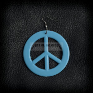 синя обеца с Peace символ от пластмаса