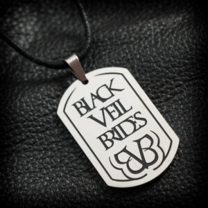 Унисекс медальон на Black Veil Brides от медицинска стомана върху черна кожа