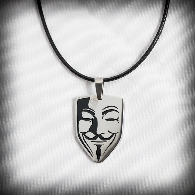 Унисекс Медальон „Маска на Anonymous“ - Image 2