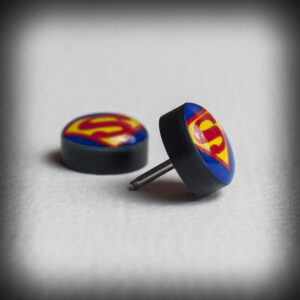 Обеца имитация на флеш с логото на Superman - Hover Image