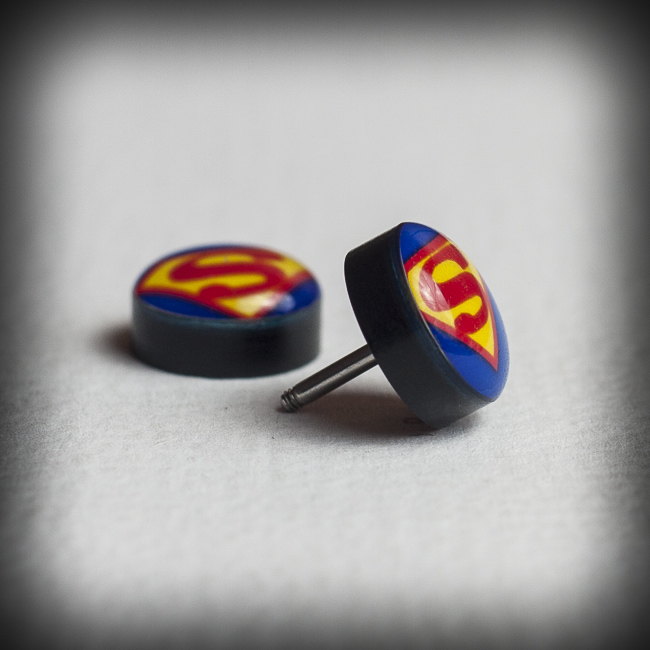 Обеца имитация на флеш с логото на Superman - Image 2