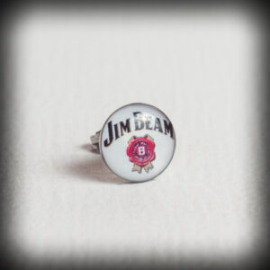 Унисекс обеца от неръждаема стомана с логото на Jim Beam