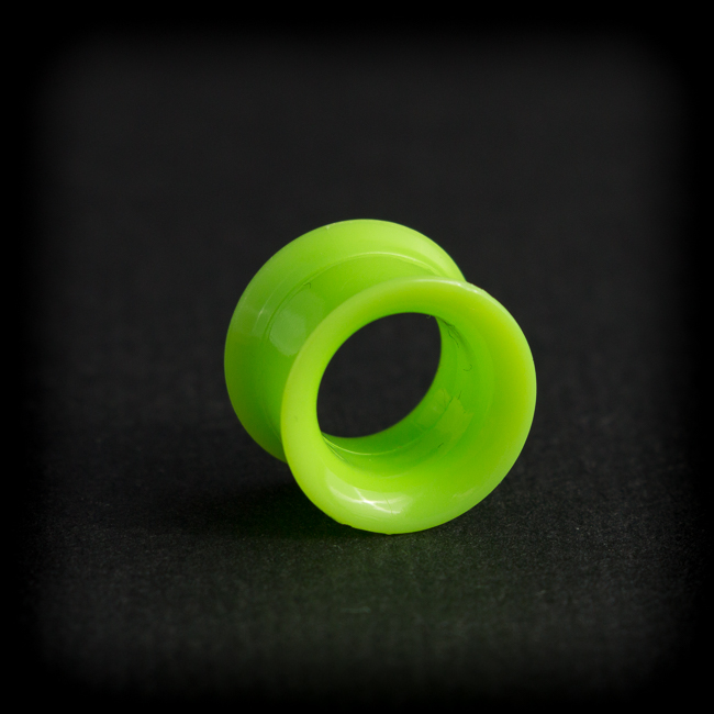 Зелен флеш за ухо 12 мм от висококачествен акрил
