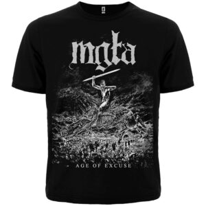 Блек метъл тениска Mgła Age of Excuse черна с апокалиптична щампа