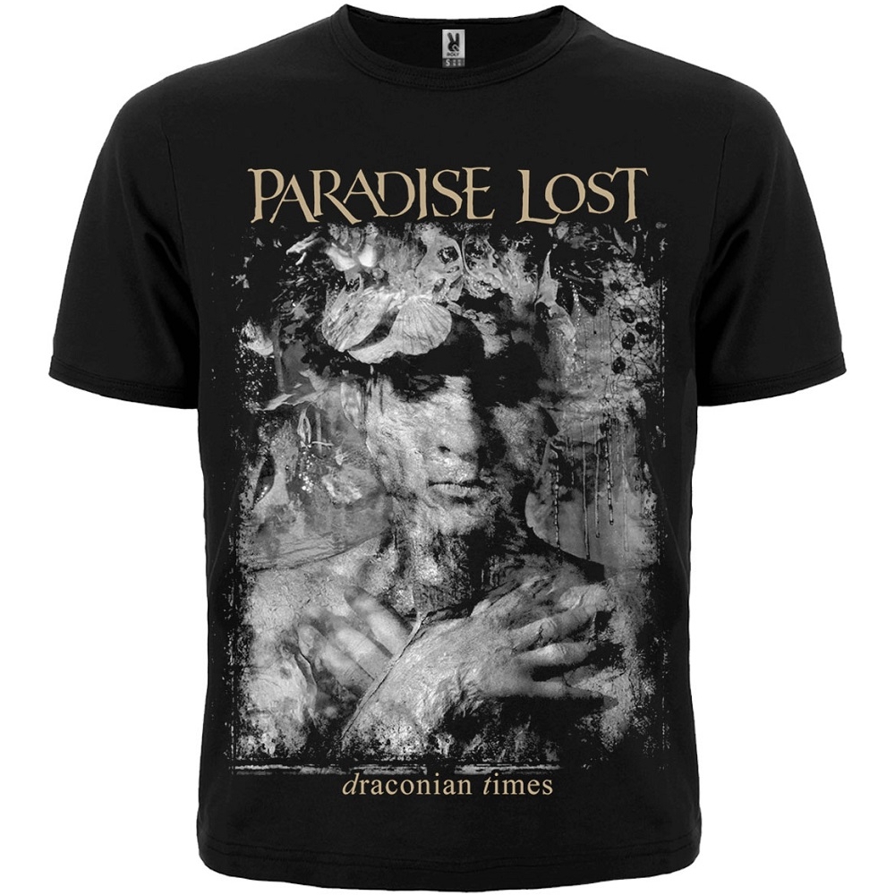 Метъл тениска Paradise Lost Draconian Times черна с мистична щампа