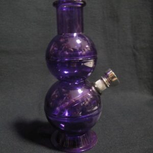 Лилав малък бонг за пушене Purple Bubble от акрил