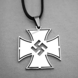 Медальон Железен кръст от медицинска стомана лице