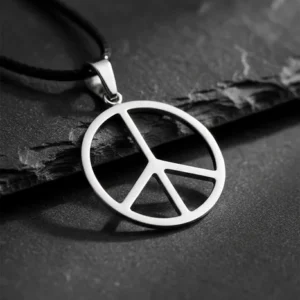 Унисекс медальон Peace от медицинска стомана 316L