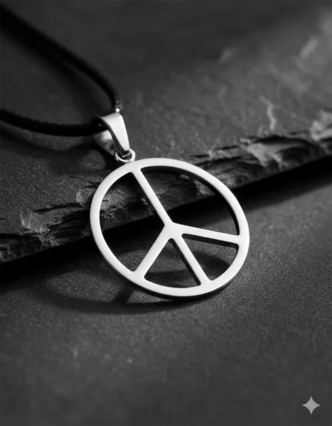 Унисекс медальон Peace от медицинска стомана 316L