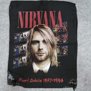 Мешка Nirvana с портрет на Кърт Кобейн и филмова лента