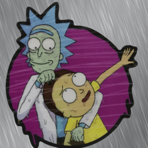 3D стикер за кола Рик и Морти Rick and Morty аниме лепенка