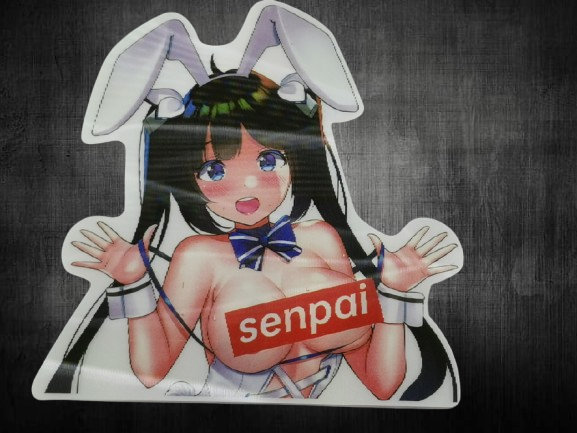3D стикер за кола Hestia Danmachi – Еротичен дизайн - Image 2