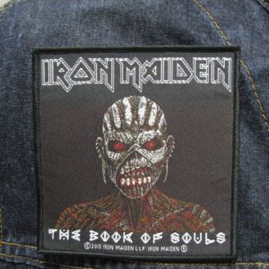 Оригинална везана нашивка на AC/DC Let There Be Rock с Ангус Йънг за зашиване на яке.