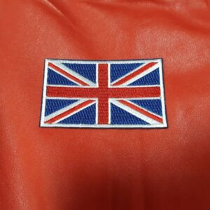 Везана нашивка с британското знаме Union Jack в червено, бяло и синьо.