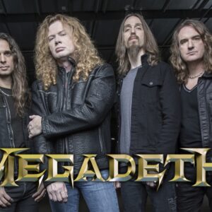 Плакат за стена Megadeth с групата и златно лого