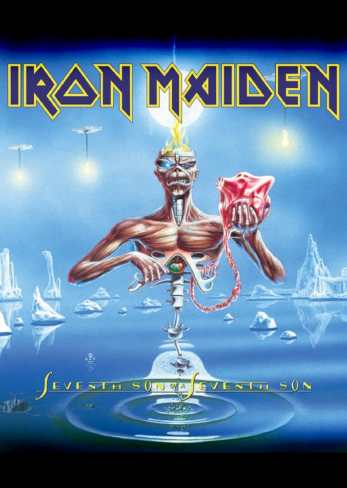 Плакат за стена Iron Maiden с обложката на Seventh Son of a Seventh Son и Еди сред леда
