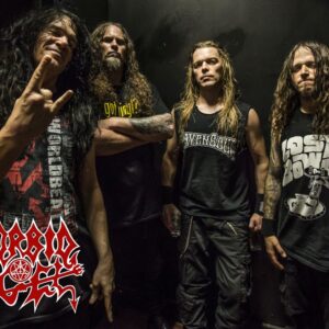 Плакат за стена Morbid Angel с членовете на групата и емблематичното им лого