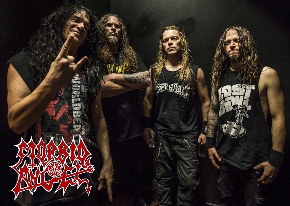 Плакат за стена Morbid Angel с членовете на групата и емблематичното им лого
