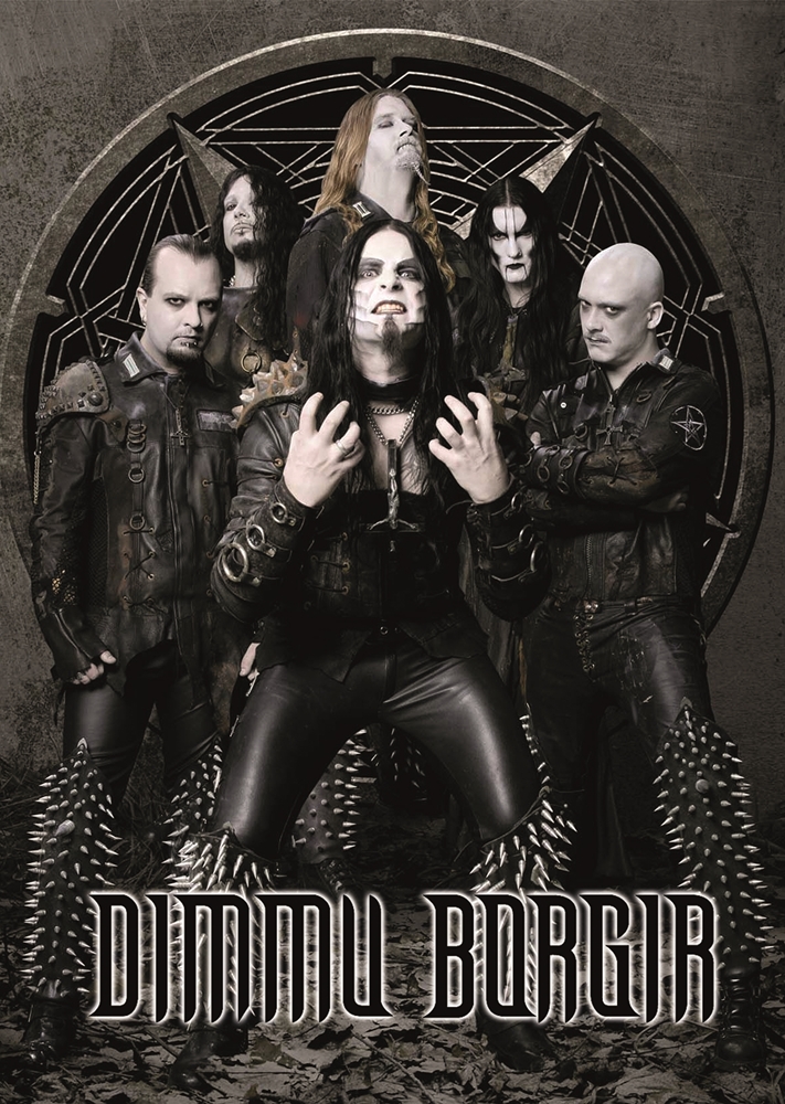 Плакат за стена Dimmu Borgir с членовете на групата в кожени доспехи и шипове