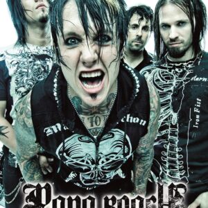 Плакат PAPA ROACH с близък план на вокалиста Джейкъби Шадикс, заобиколен от останалите членове на групата.