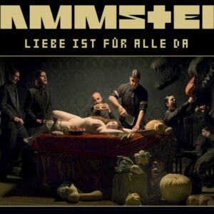 Постер за стена Rammstein с обложката на албума Liebe Ist Fur Alle Da и голямо лого