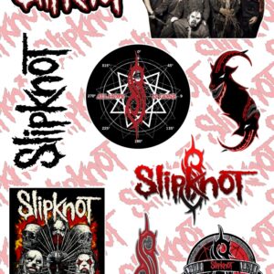 Сет от 9 броя стикери за лаптоп на Slipknot за декорация