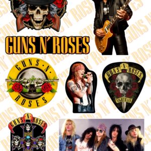 Стикер за лаптоп Guns N' Roses комплект рок лепенки А5