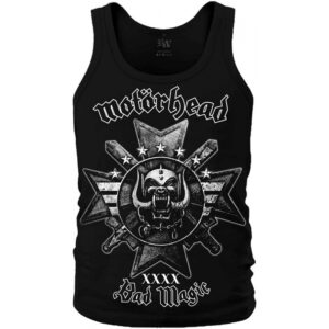 Мъжки потник за фитнес Motorhead Bad Magic черен цвят