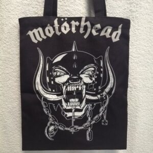 Черна текстилна чанта Motörhead с лого Warpig лице