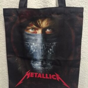 Черна текстилна чанта Metallica Through the Never лице