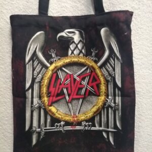 Текстилна чанта Slayer със златно лого и орел