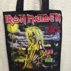 Черна текстилна чанта Iron Maiden Killers лице