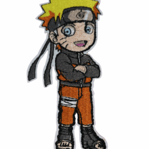 Везана нашивка Naruto Full Body, изобразяваща Наруто Узумаки в цял ръст със скръстени ръце.