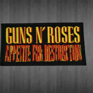 Бродирана нашивка Guns N' Roses Appetite for Destruction с жълт надпис