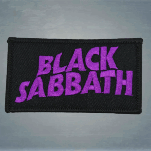 Бродирана нашивка Black Sabbath с лилаво лого за яке